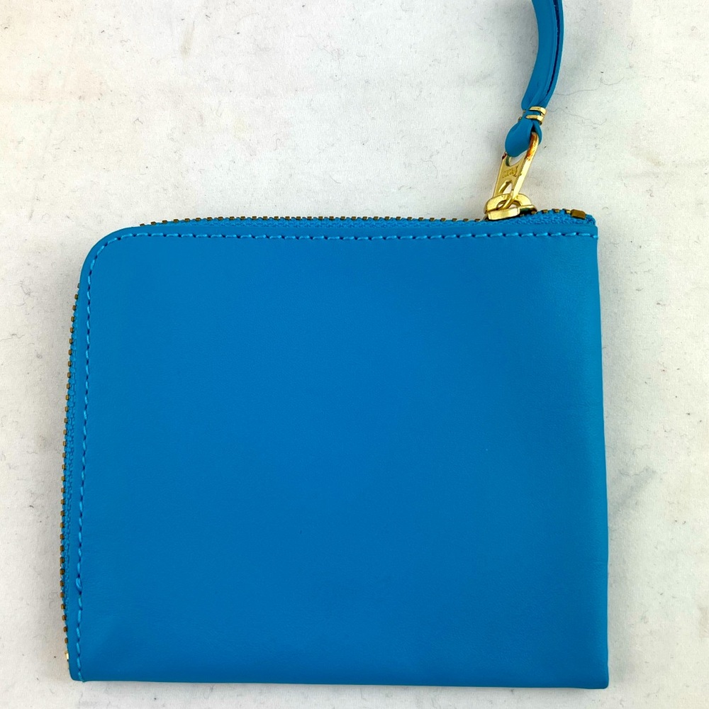 Brand New Commes Des Garçons Blue Half Zip Wallet